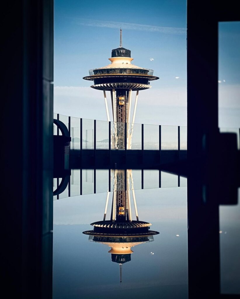 The Seattle Space Needle captured from Spire's Penthouse Collection by @dye_area_of_a_jetsetter