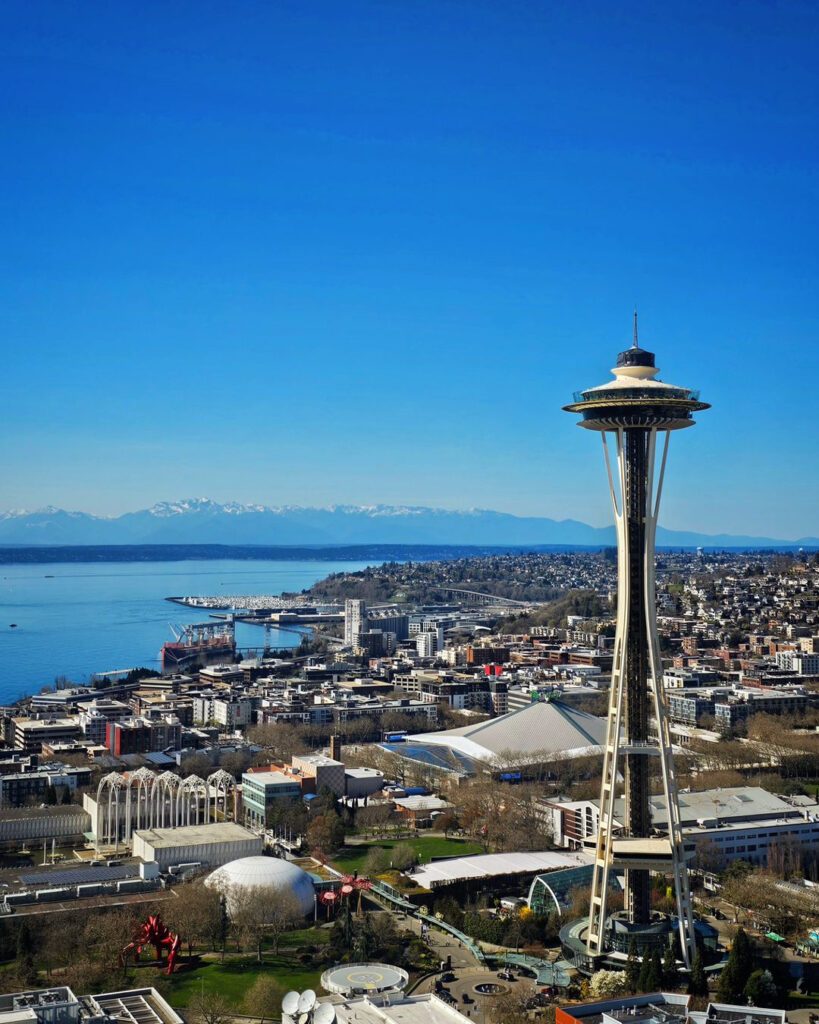 The Space Needle taken by @pretty_seattle from Spire 